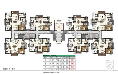Aparna sarovar Zenith apartment in nallagandla ground floor plan 12