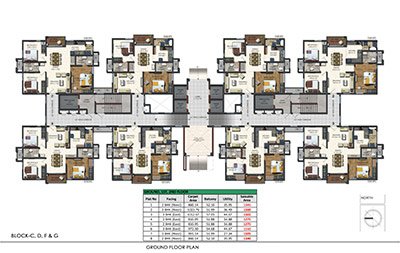 Aparna sarovar zenith in nallagandla ground floor Plan