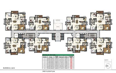 Aparna Sarovar Zenith nallagandla apartment first floor plan 11