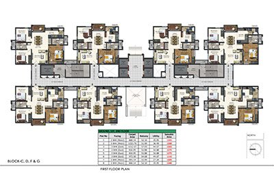 Aparna Sarovar Zenith nallagandla apartment first floor plan 7