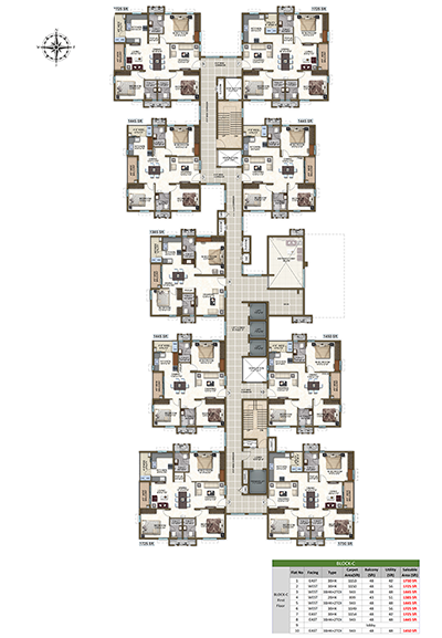 Block C first floor plan