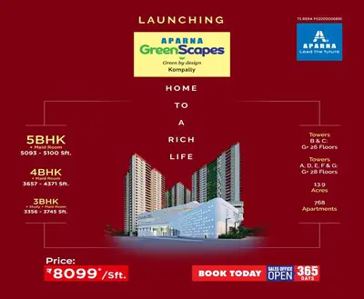 Aparna Constructions launches new luxurious project – Aparna Greenscapes