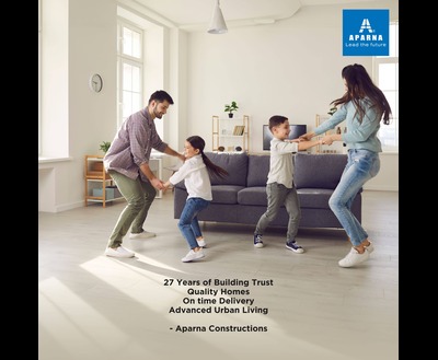 27 Years of Building Trust Quality Homes On time Delivery Advanced Urban Living   – Aparna Constructions